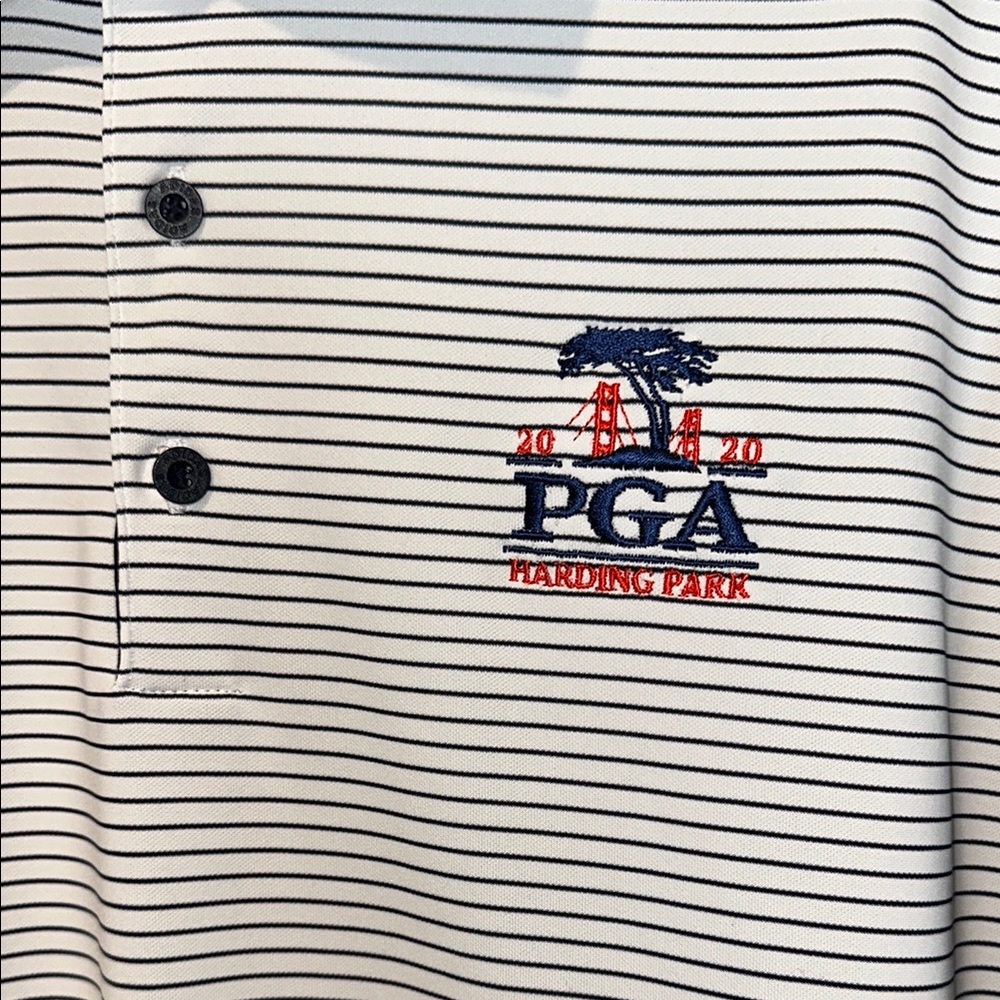 PGA Striped Polo Shirt